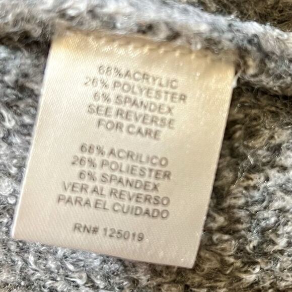 Joseph A Size 1X Gray Argyle Knit Cardigan Sweater Coat Preppy Coatigan - Picture 5 of 6